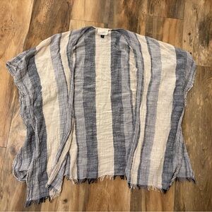 Universal Thread Blue and White Open-Front Cardigan